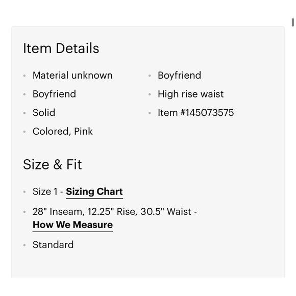 Women's WINGATE Collection Penelope Boyfriend Pants SAMPLE NWT Coral Size 1 - Picture 4 of 4